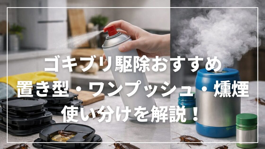 ゴキブリ駆除おすすめ｜置き型・ワンプッシュ・燻煙の使い分けを解説！