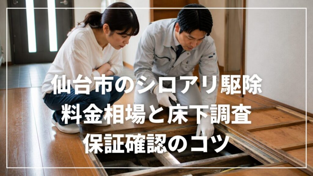 仙台市のシロアリ駆除｜料金相場と床下調査・保証確認のコツ