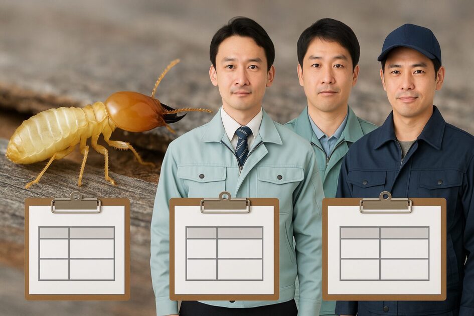 シロアリ駆除業者｜3社比較（役割で使い分け）