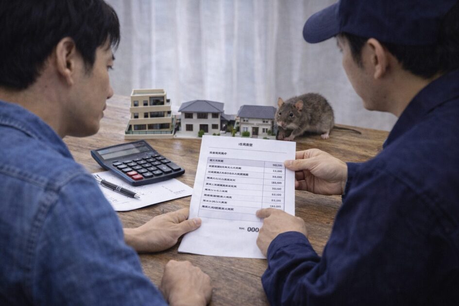 東京のネズミ駆除料金相場の考え方｜総額は「被害×建物×範囲」