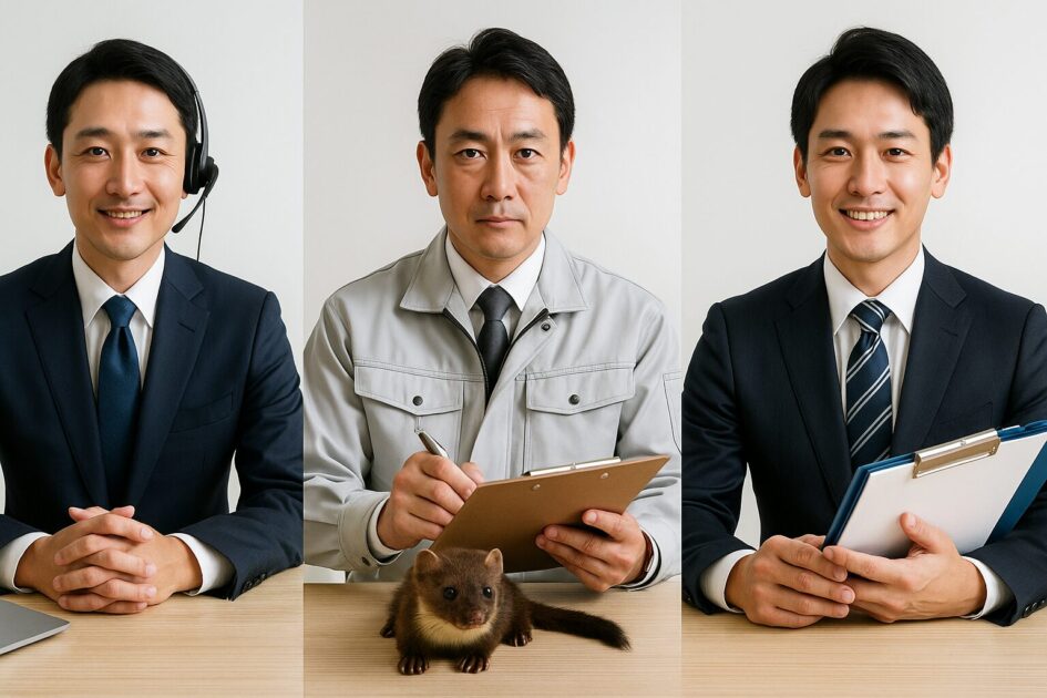 イタチ駆除業者3タイプ比較｜総合窓口・専門系・相見積り