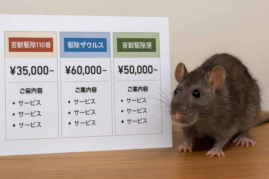 一軒家のネズミ駆除は「相場」と「内容」をセットで比較する