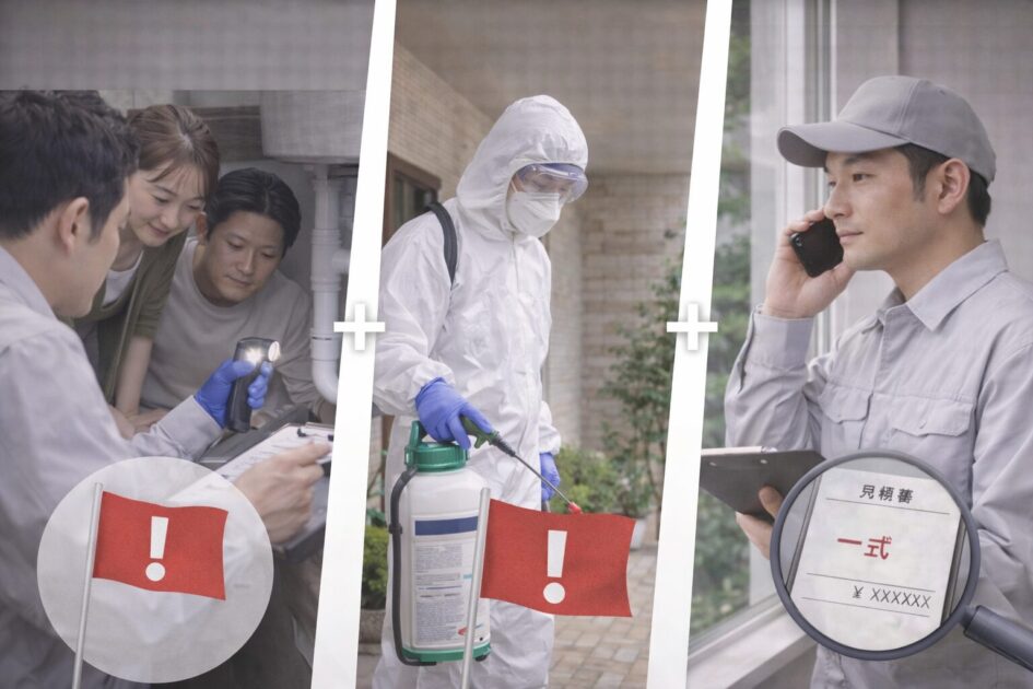 害虫駆除業者|全国対応3社の使い分け(状況別)