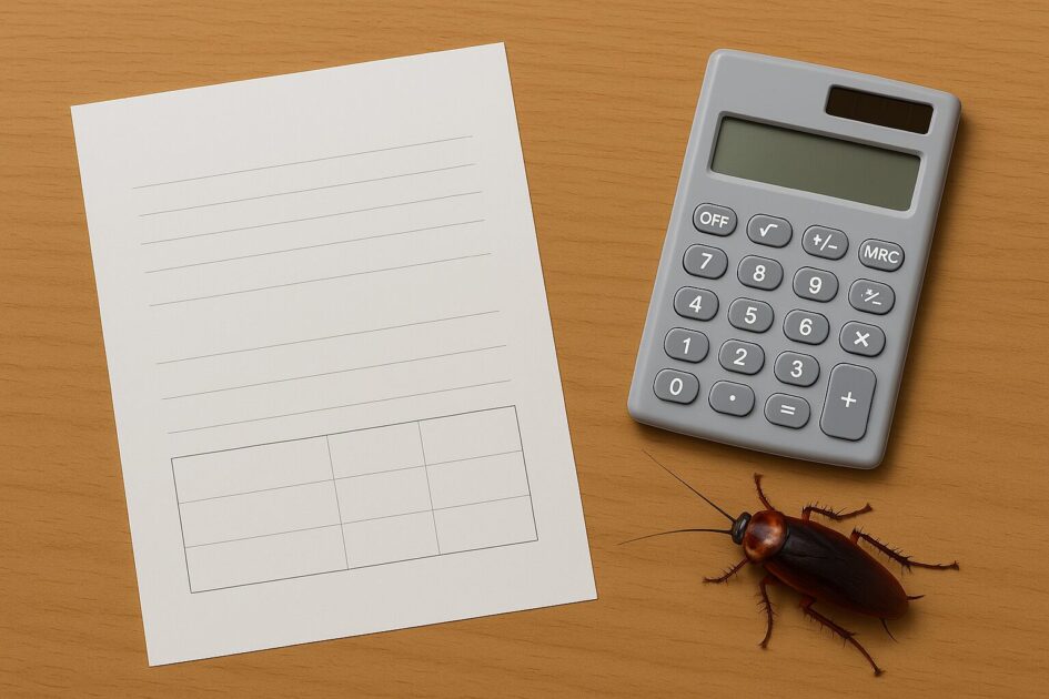 東京でゴキブリ駆除を頼むときの費用相場と見積りの読み方