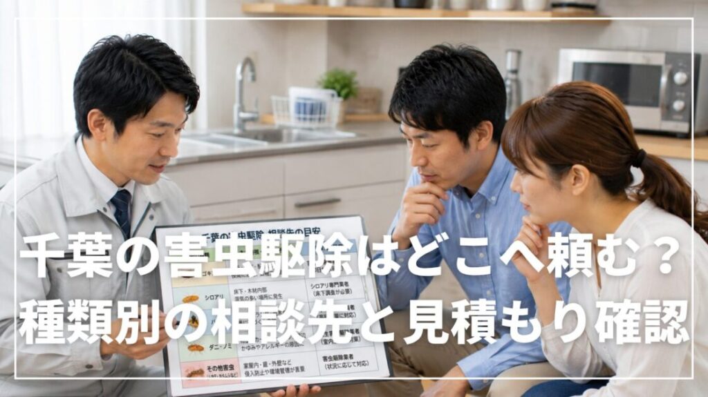 千葉の害虫駆除はどこへ頼む？種類別の相談先と見積もり確認