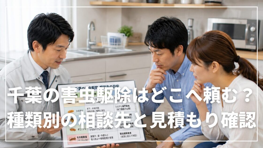 千葉の害虫駆除はどこへ頼む?種類別の相談先と見積もり確認