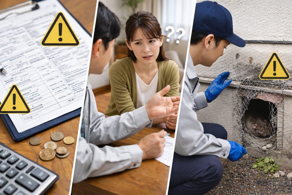 ネズミ駆除の料金内訳｜見積もりで落とし穴になりやすい項目