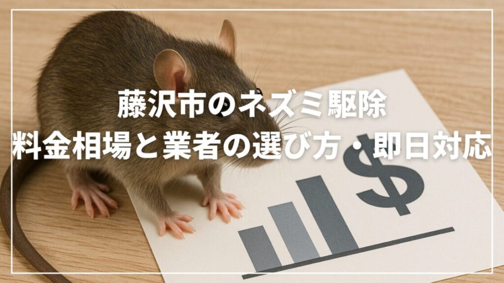 藤沢市のネズミ駆除｜料金相場と業者の選び方・即日対応