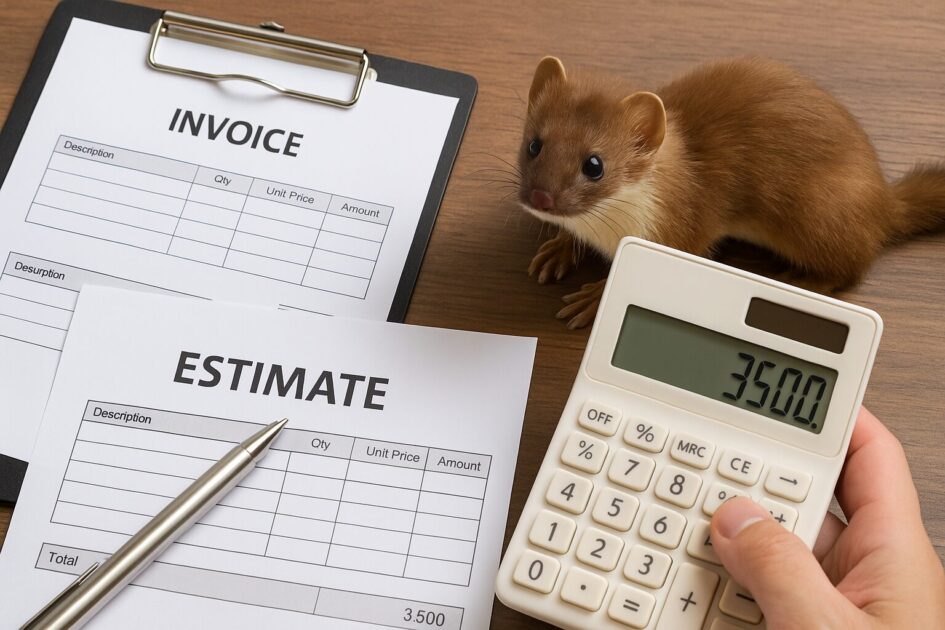 イタチ駆除業者の料金相場の見方（総額だけ見ない）