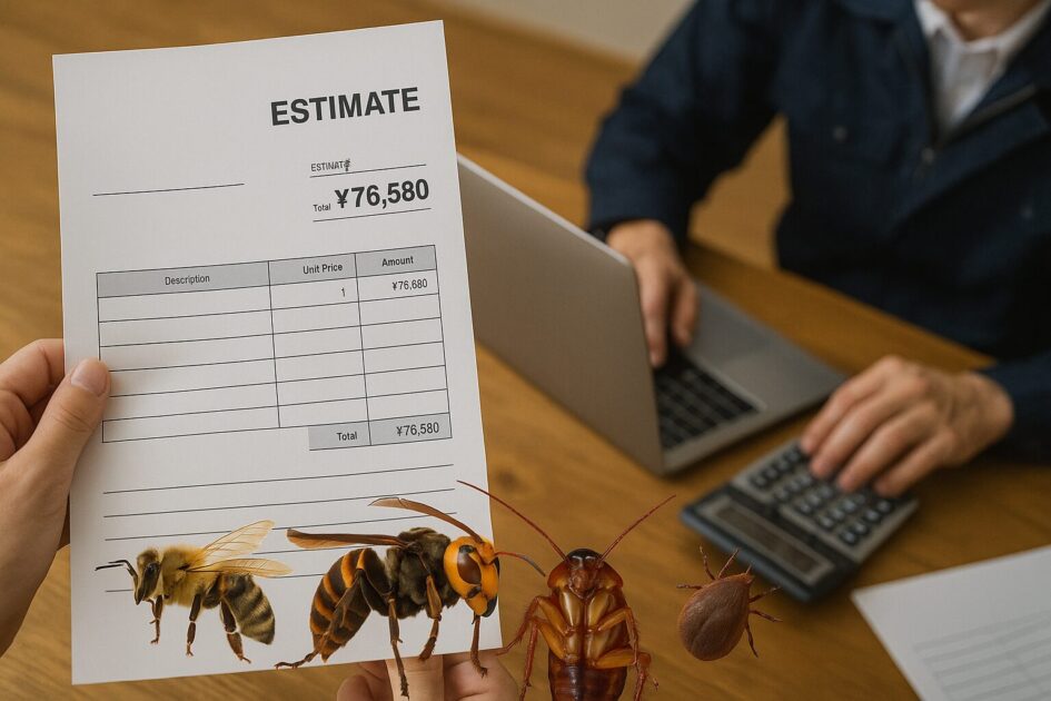 東京で害虫駆除を頼むときの料金相場と見積りの読み方