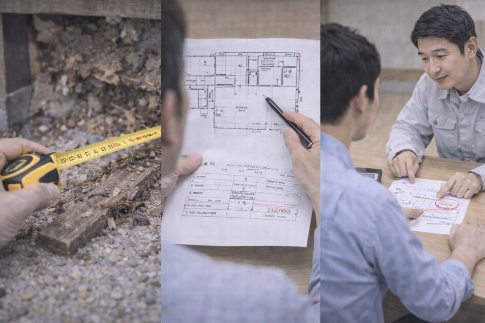 シロアリ駆除の相場は「㎡単価×施工範囲＋追加条件」で決まる