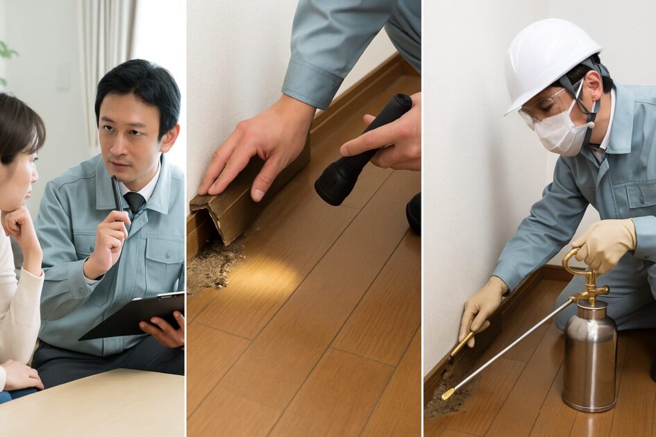 東京でシロアリ駆除を依頼するときの流れ（調査〜見積り〜施工）