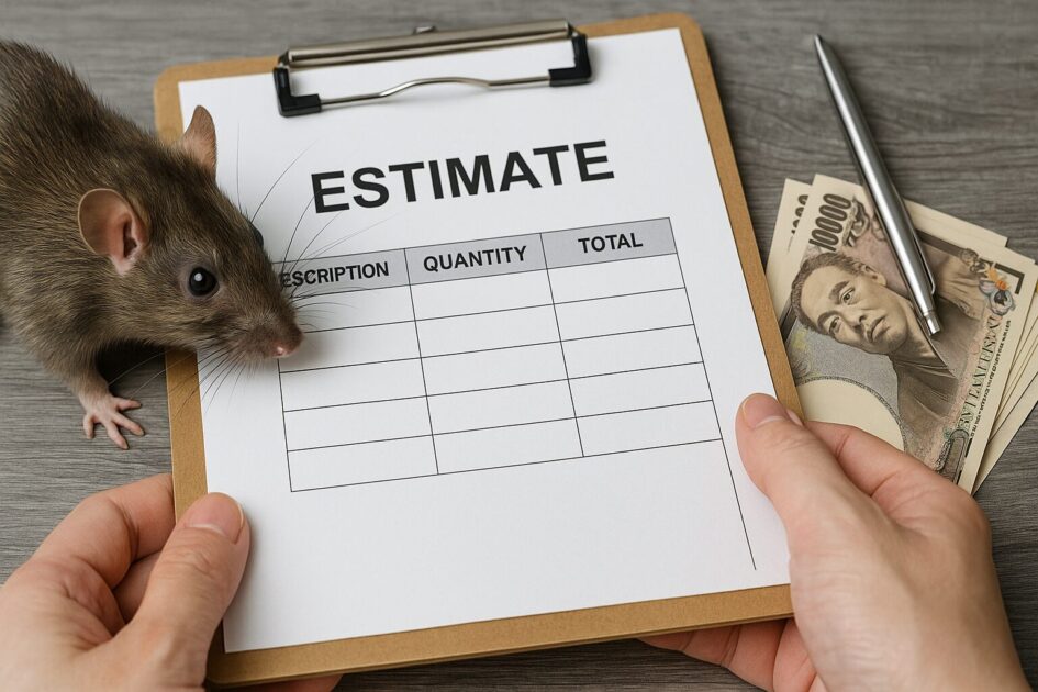 ネズミ駆除料金が決まる仕組み：見積りは「作業範囲・数量・保証」をそろえて比較