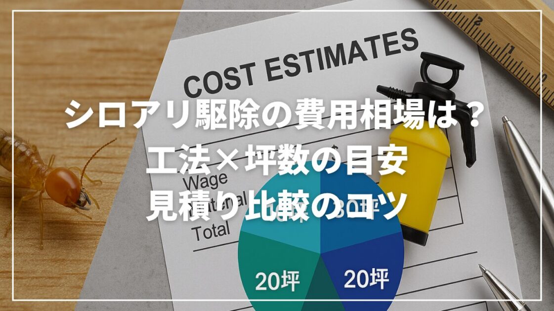 シロアリ駆除の費用相場は？工法×坪数の目安と見積り比較のコツ