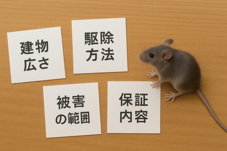 ネズミ駆除業者の費用は何で決まる？主な5つの要素
