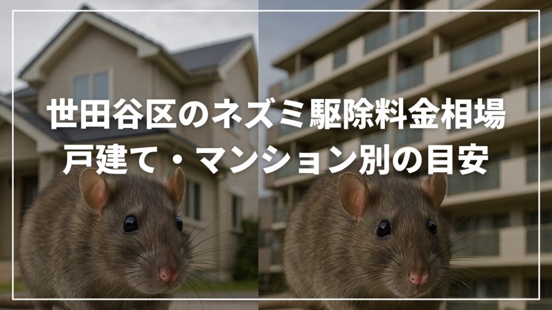 世田谷区のネズミ駆除料金相場｜戸建て・マンション別の目安