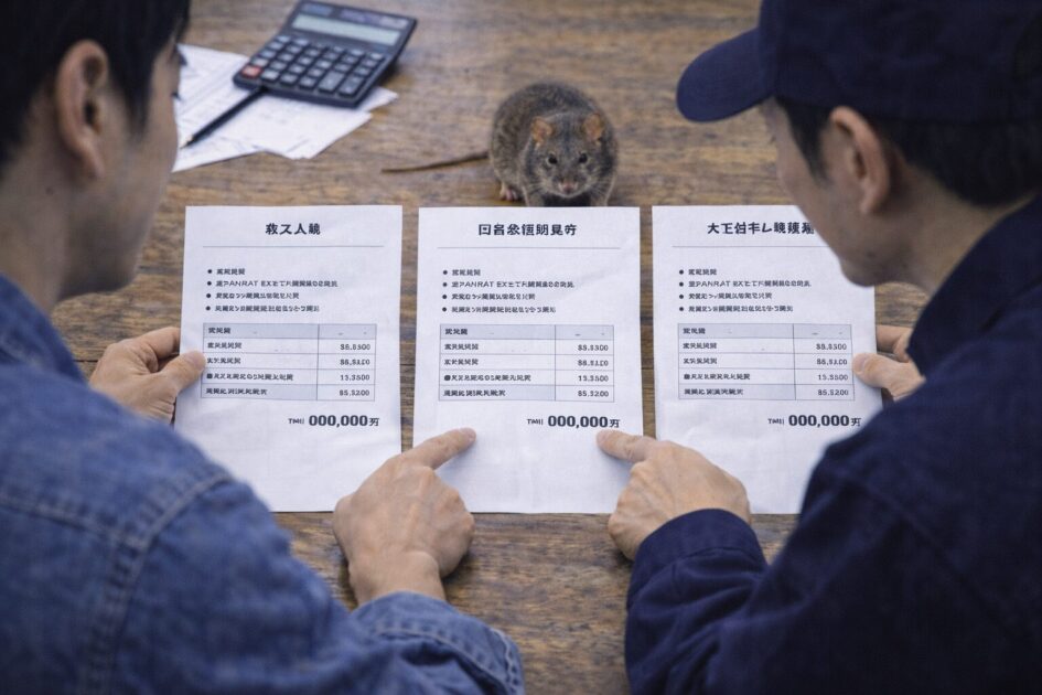 ネズミ駆除の相見積もりの取り方（東京でも同条件で揃える）