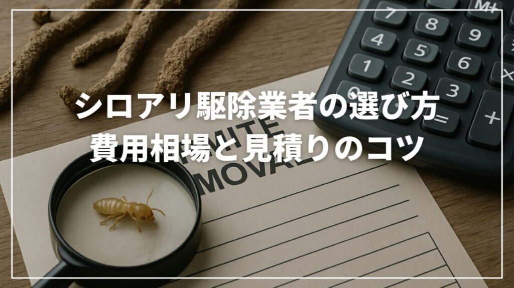 シロアリ駆除業者の選び方と費用相場｜見積りのコツ