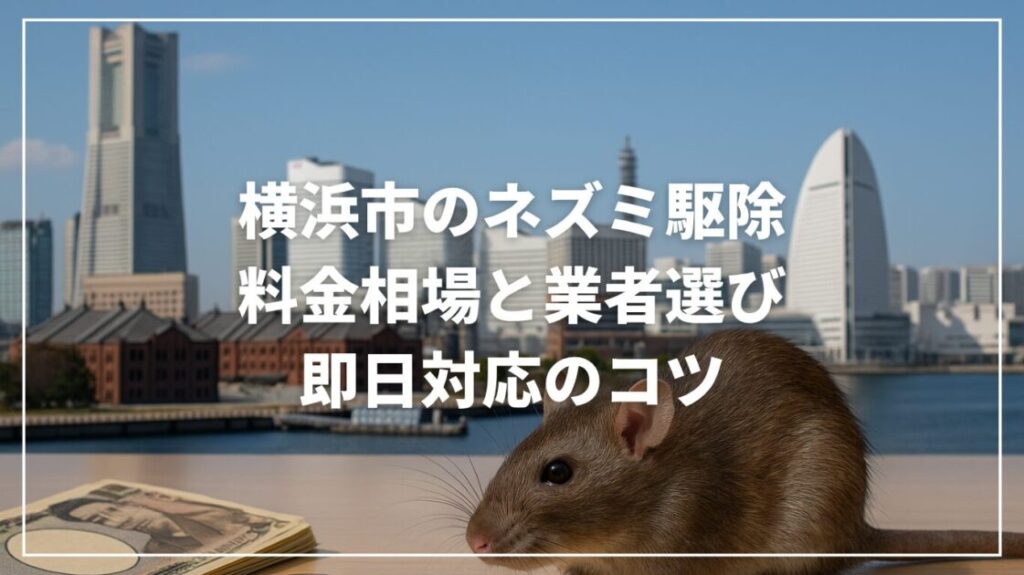 横浜市のネズミ駆除｜料金相場と業者選び・即日対応のコツ