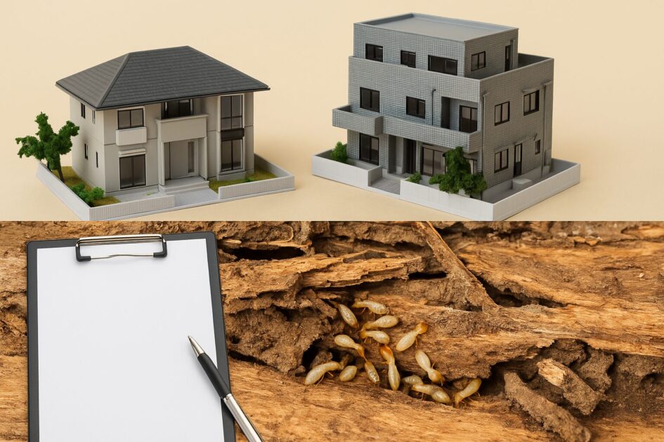 東京のシロアリ駆除｜建物条件別の目安料金（戸建て・マンションなど）