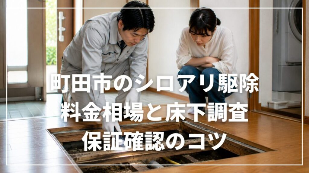 町田市のシロアリ駆除｜料金相場と床下調査・保証確認のコツ
