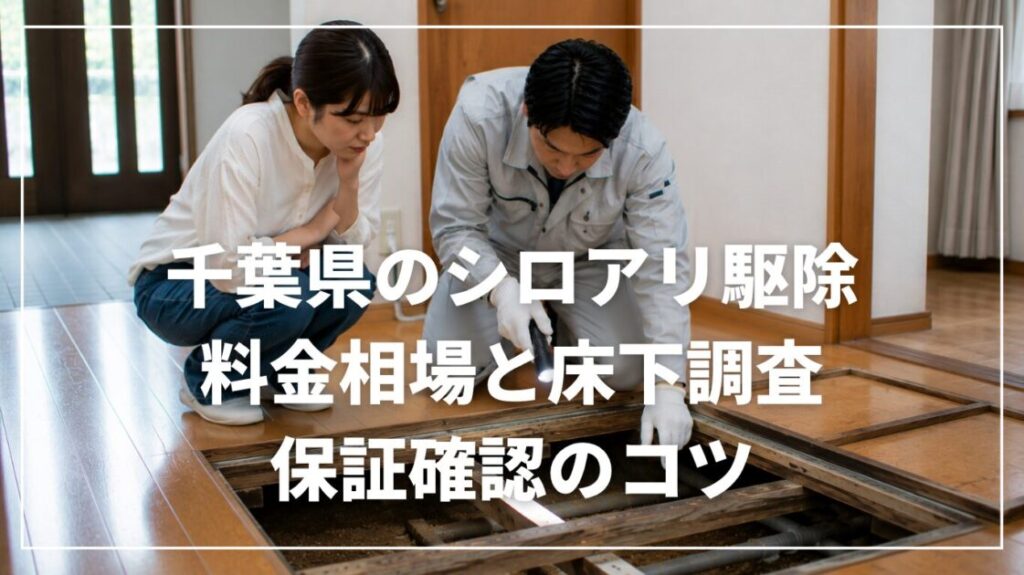 千葉県のシロアリ駆除｜料金相場と床下調査・保証確認のコツ