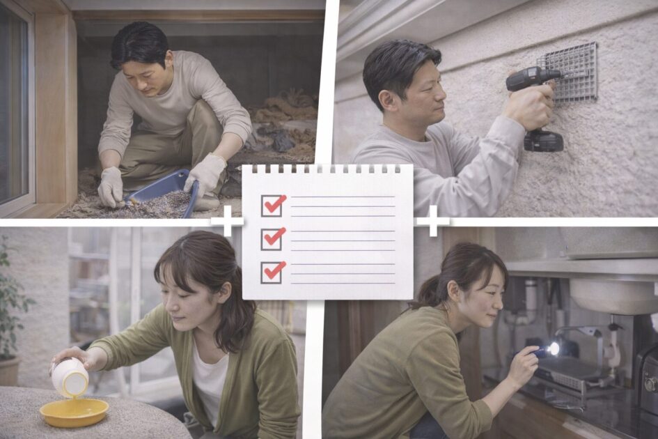 害獣駆除を自分でできる応急処置（今日〜48時間のやることリスト）