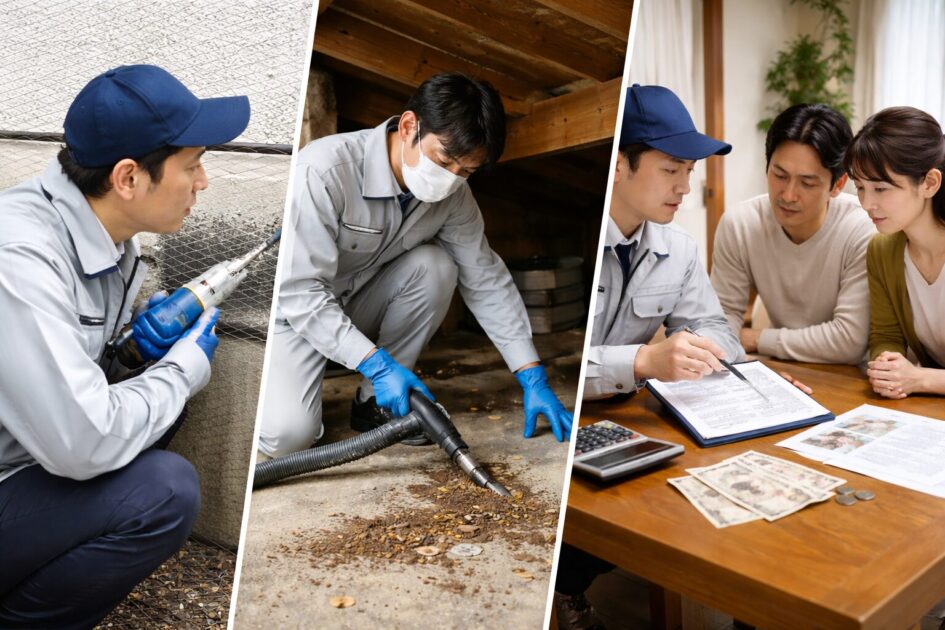 ネズミ駆除の料金は「封鎖・清掃・保証」で決まる