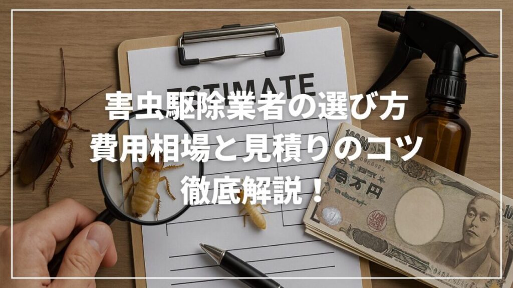 害虫駆除業者の選び方｜費用相場と見積りのコツを徹底解説！