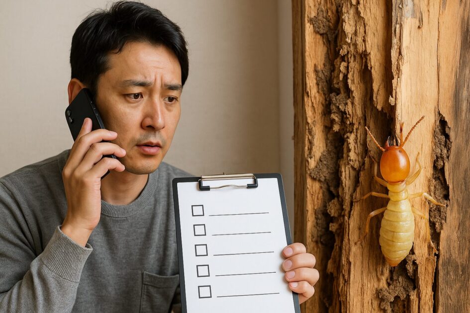 シロアリ駆除の即日対応を頼むとき｜連絡時に伝えるチェック項目