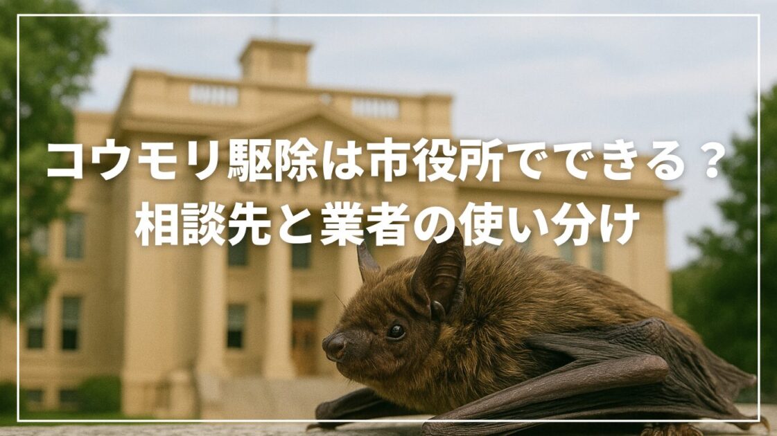 コウモリ駆除は市役所でできる？相談先と業者の使い分け