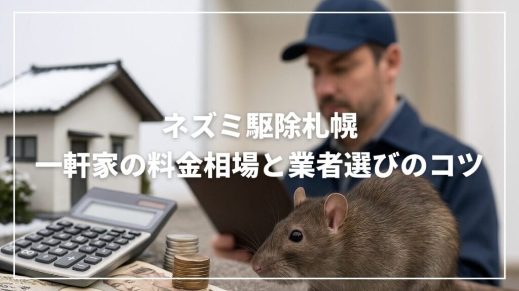 ネズミ駆除札幌｜一軒家の料金相場と業者選びのコツ
