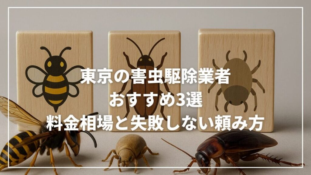 東京の害虫駆除業者おすすめ3選｜料金相場と失敗しない頼み方