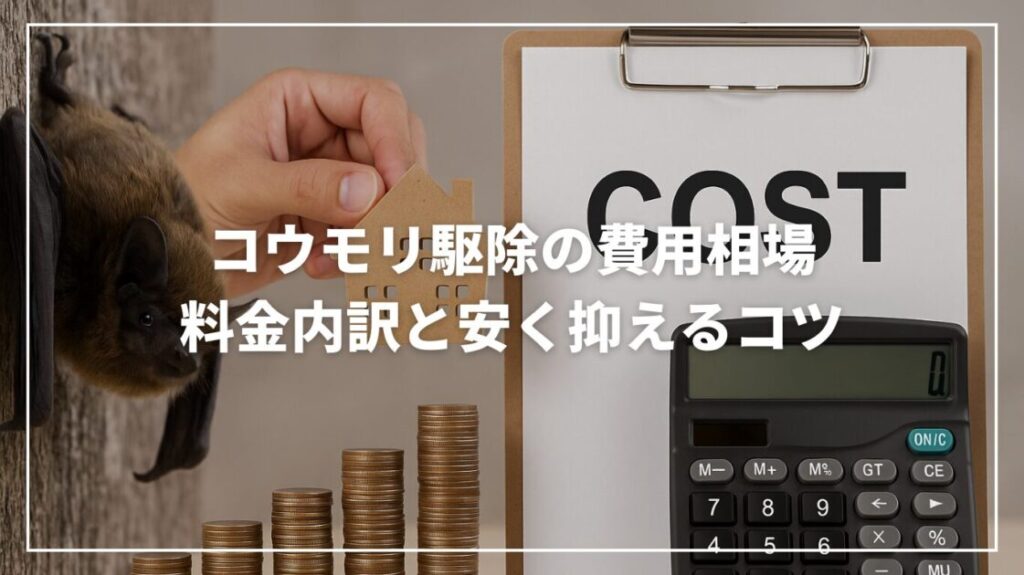 コウモリ駆除の費用相場｜料金内訳と安く抑えるコツ