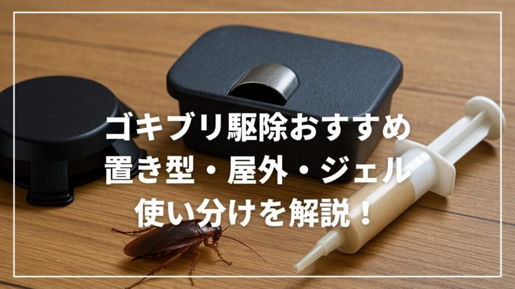 ゴキブリ駆除おすすめ｜置き型・屋外・ジェルの使い分けを解説！