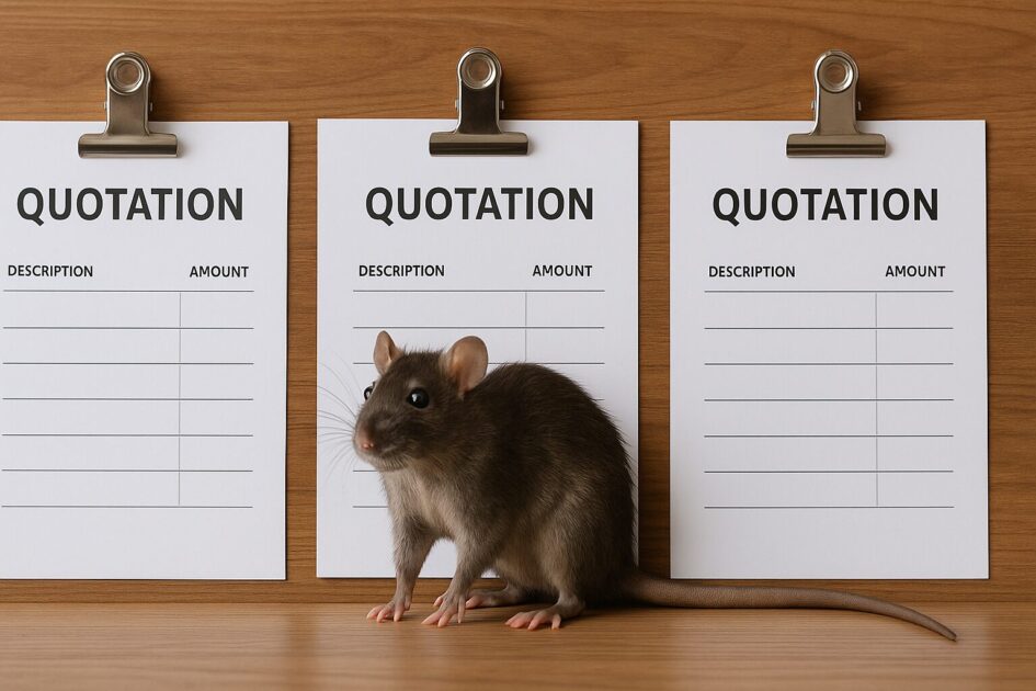 ネズミ駆除東京見積りの並べ方：同じ土俵で横並びに