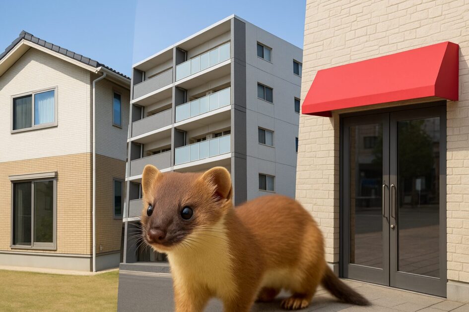 イタチ駆除｜条件別の目安料金（戸建て・集合住宅・店舗）