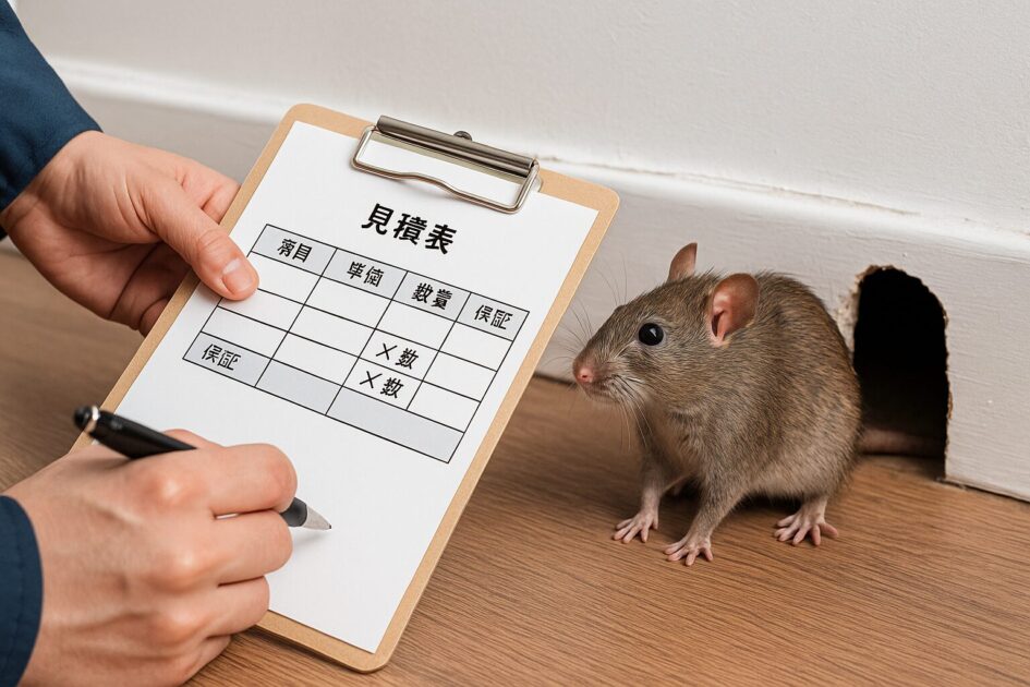 ネズミ駆除相場｜価格は「塞ぐ数×範囲×保証」で決まる。条件をそろえて最短着工へ