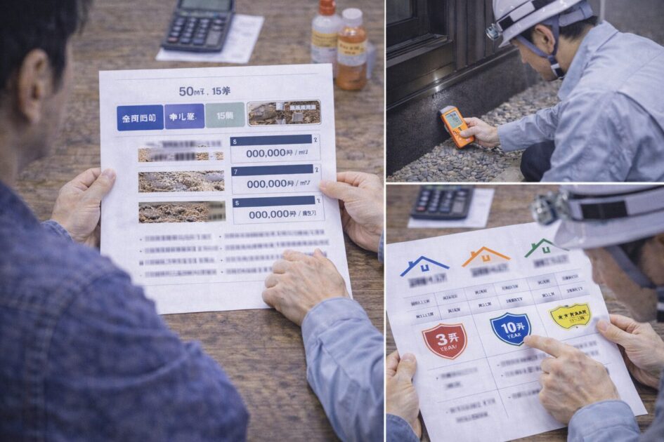 シロアリ駆除費用は「施工面積×工法」＋「保証」＋「追加条件」で決まる