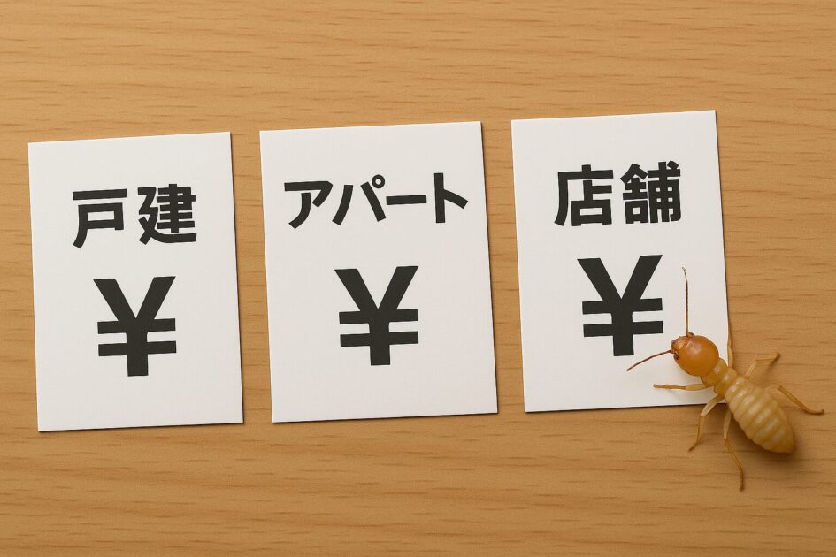 町田市のシロアリ駆除｜条件別の目安料金（戸建て・アパート・店舗）