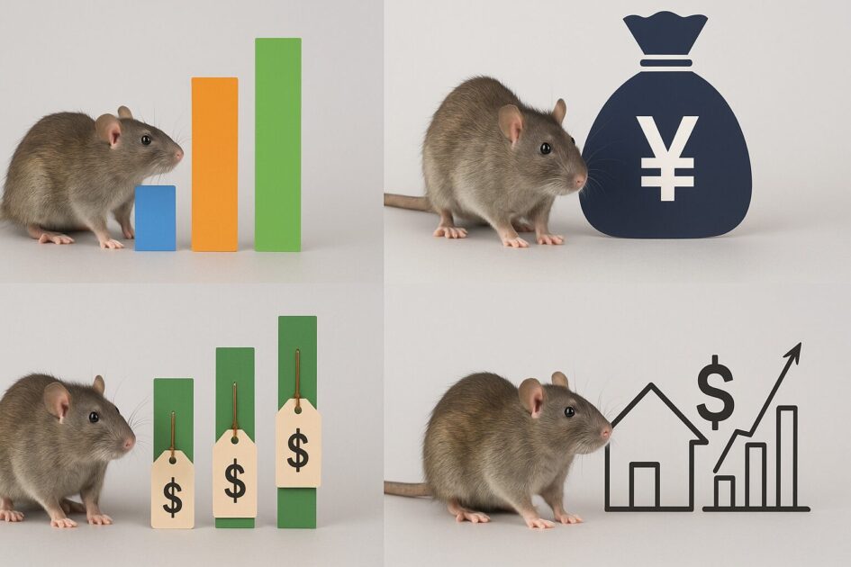 一軒家ネズミ駆除のケース別費用イメージ