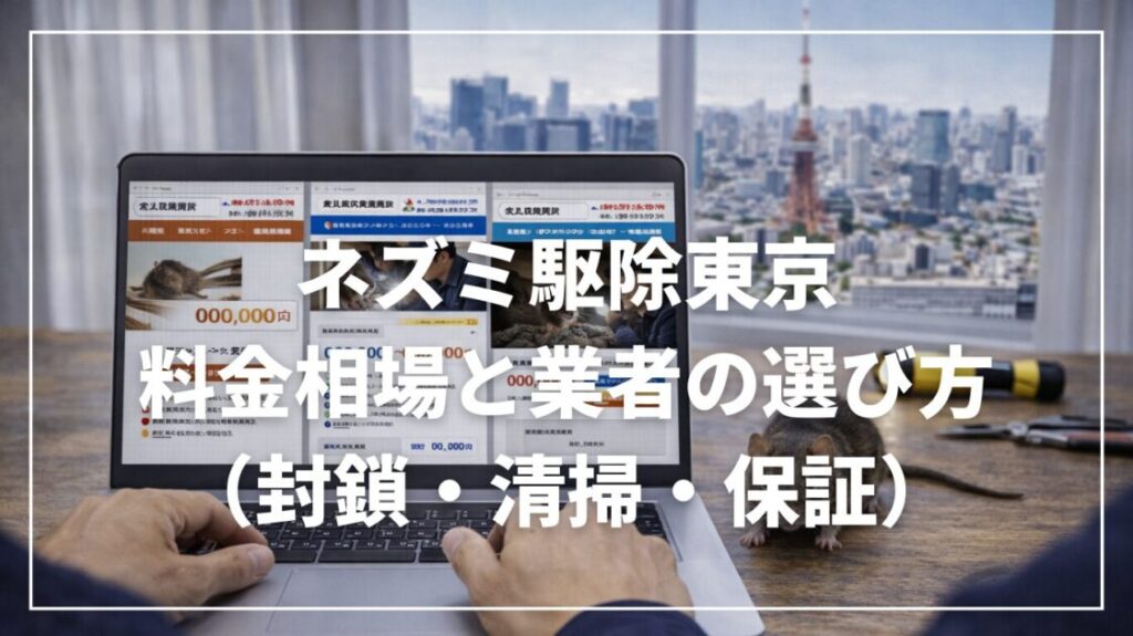 ネズミ駆除東京｜料金相場と業者の選び方（封鎖・清掃・保証）
