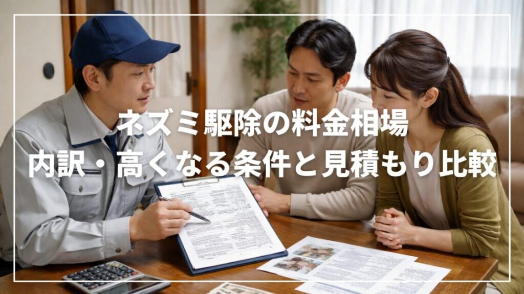 ネズミ駆除の料金相場｜内訳・高くなる条件と見積もり比較