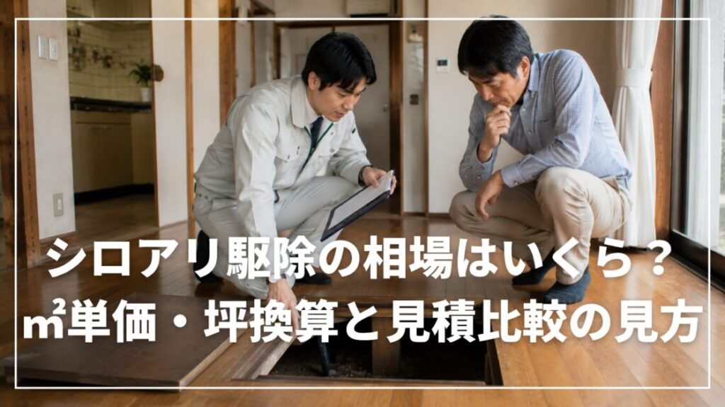 シロアリ駆除の相場はいくら？㎡単価・坪換算と見積比較の見方