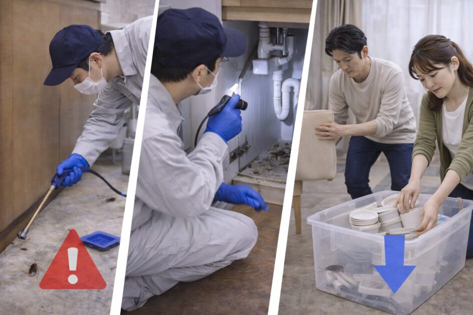 ゴキブリ駆除業者は何をする?|作業内容と当日の準備