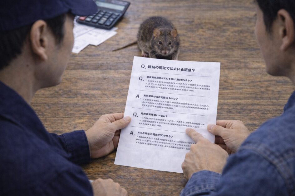 東京のネズミ駆除でよくある質問（FAQ）