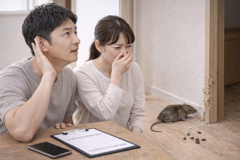 新潟市でネズミ被害を疑うサイン｜音・フン・かじり跡・臭い