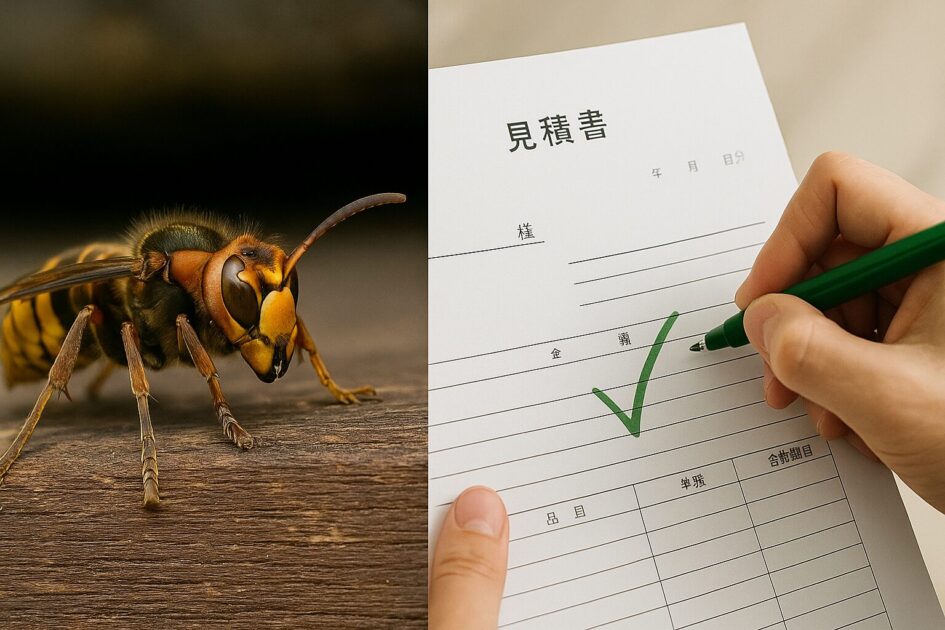 スズメバチ駆除相場｜見積書の読み方：合格サイン／赤旗サイン