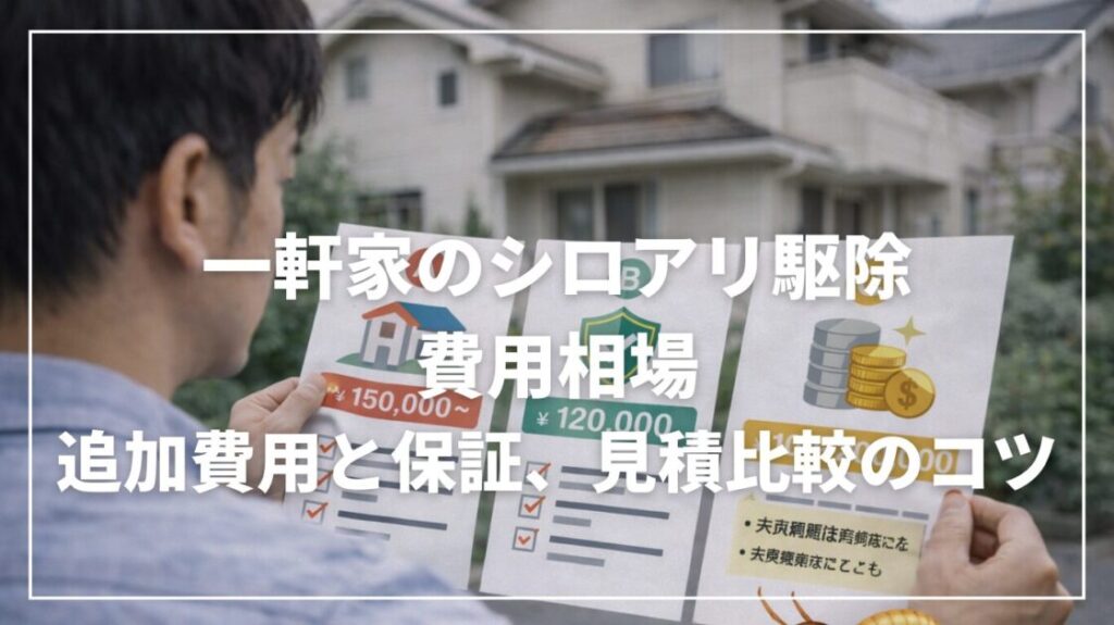 一軒家のシロアリ駆除費用相場|追加費用と保証、見積比較のコツ