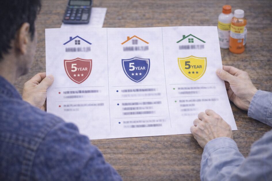 保証で費用の価値が変わる｜「5年目安」でも中身は別物